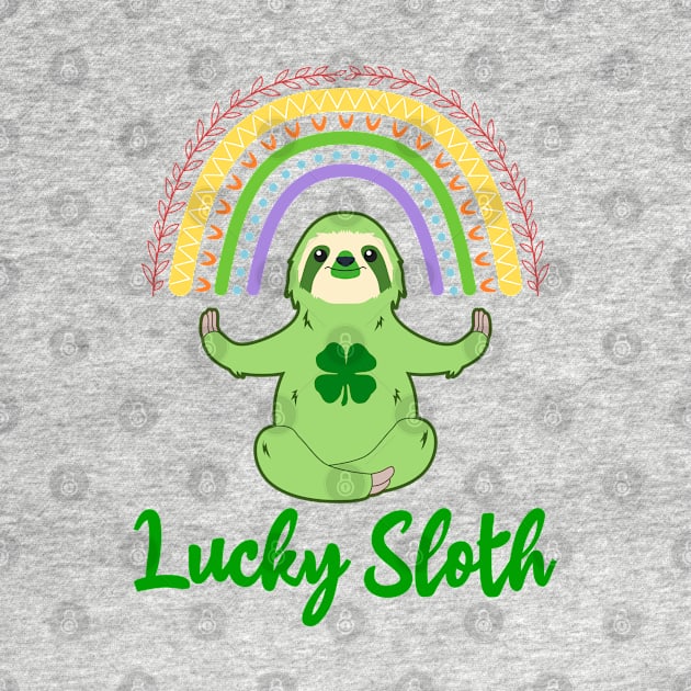 St Patricks Day Lucky Sloth Spirit Animal by RongWay